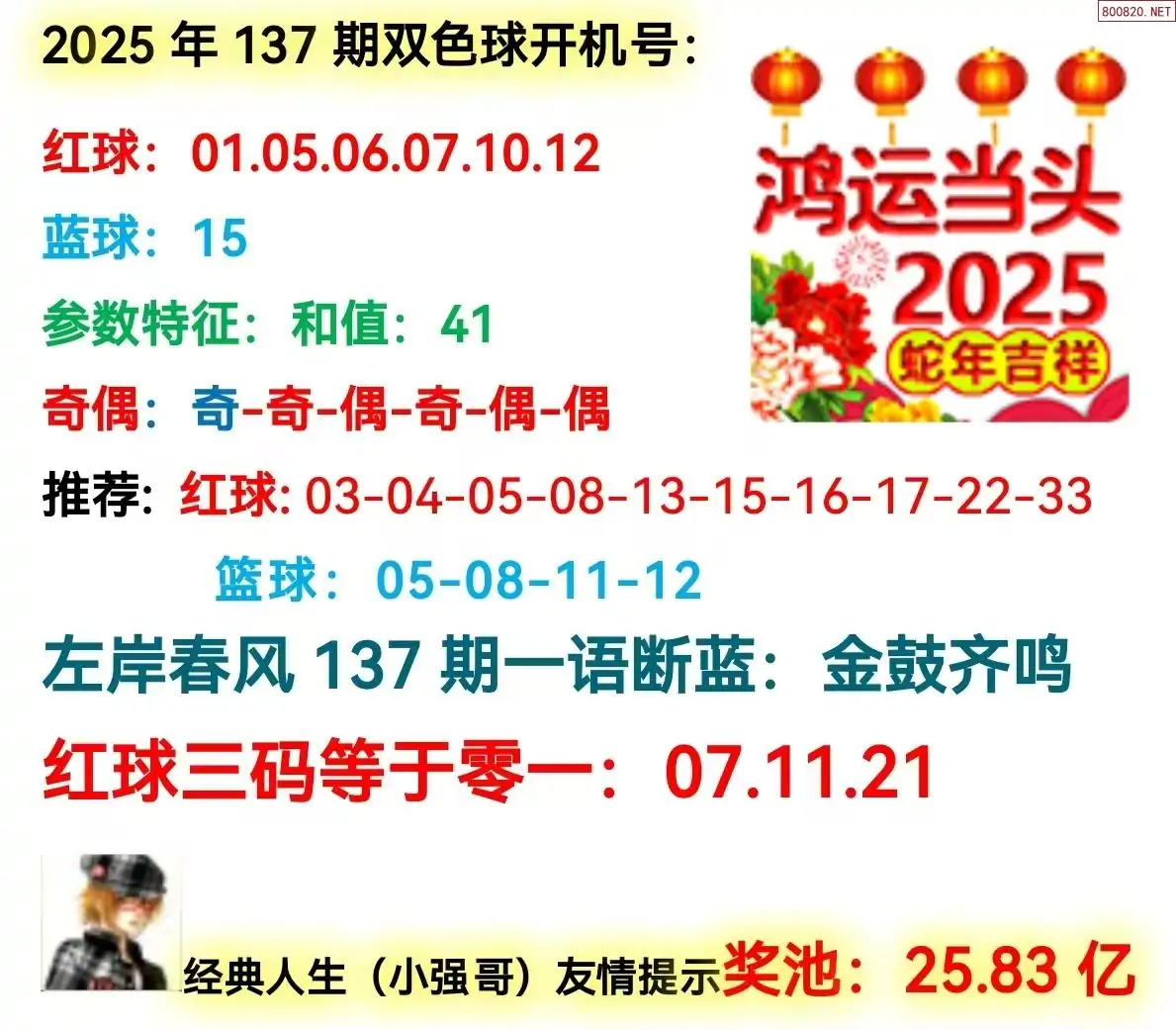 双色球开机号分析