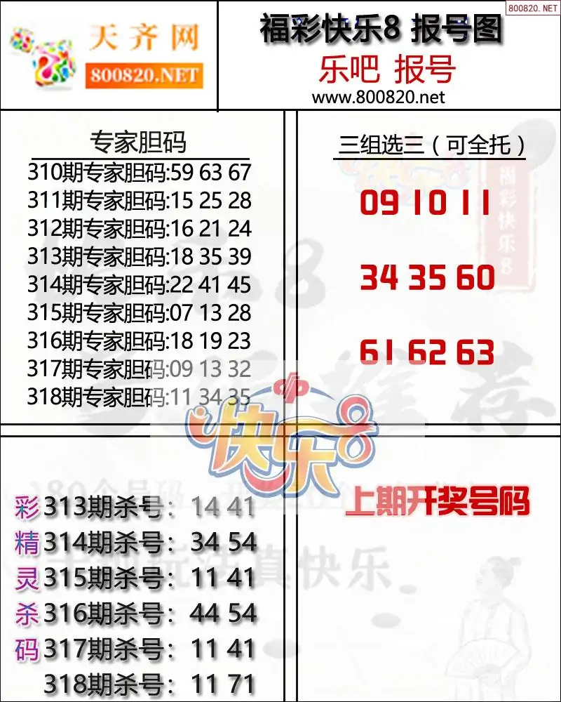 快乐8报号图