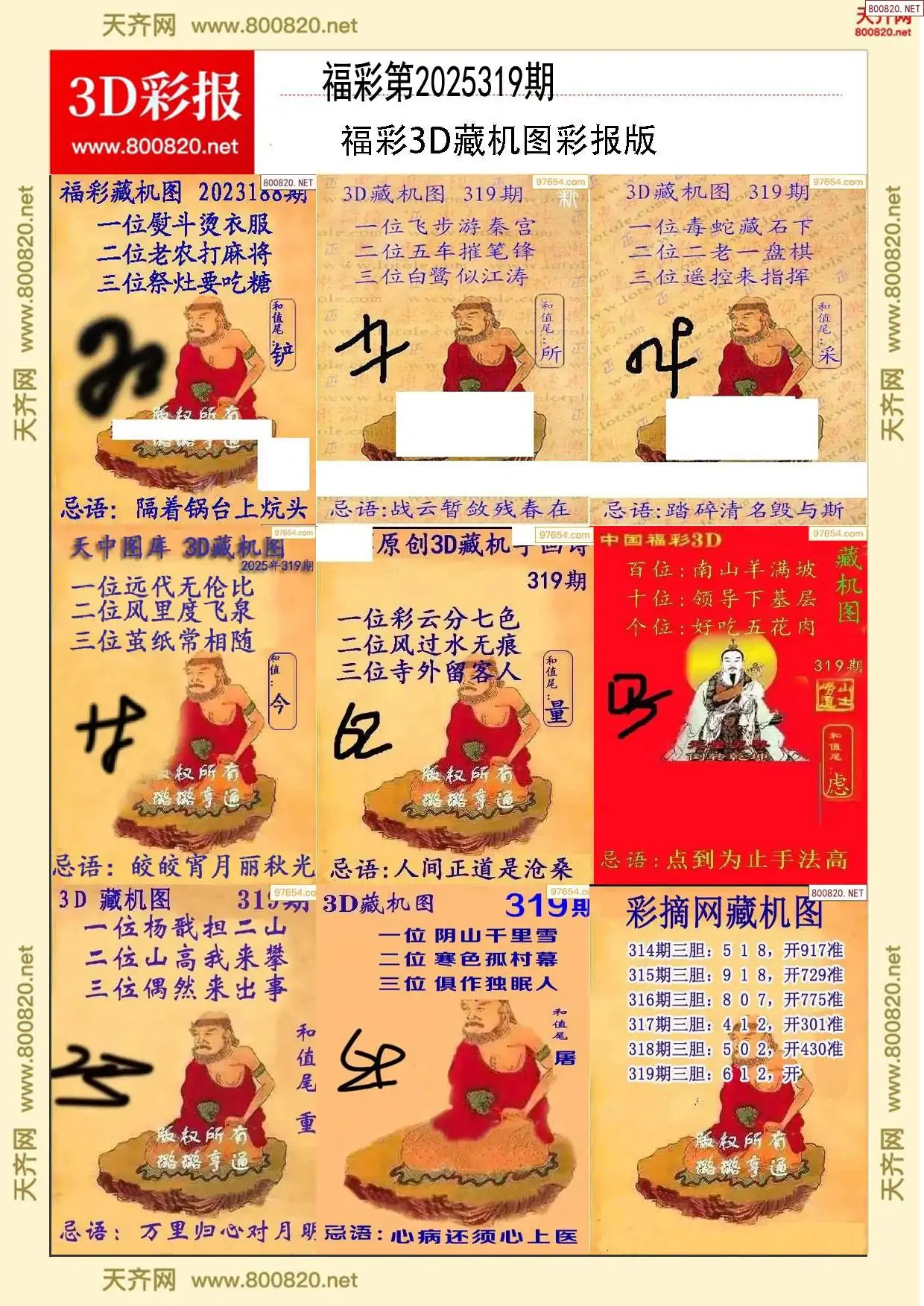 所有藏机图打印版