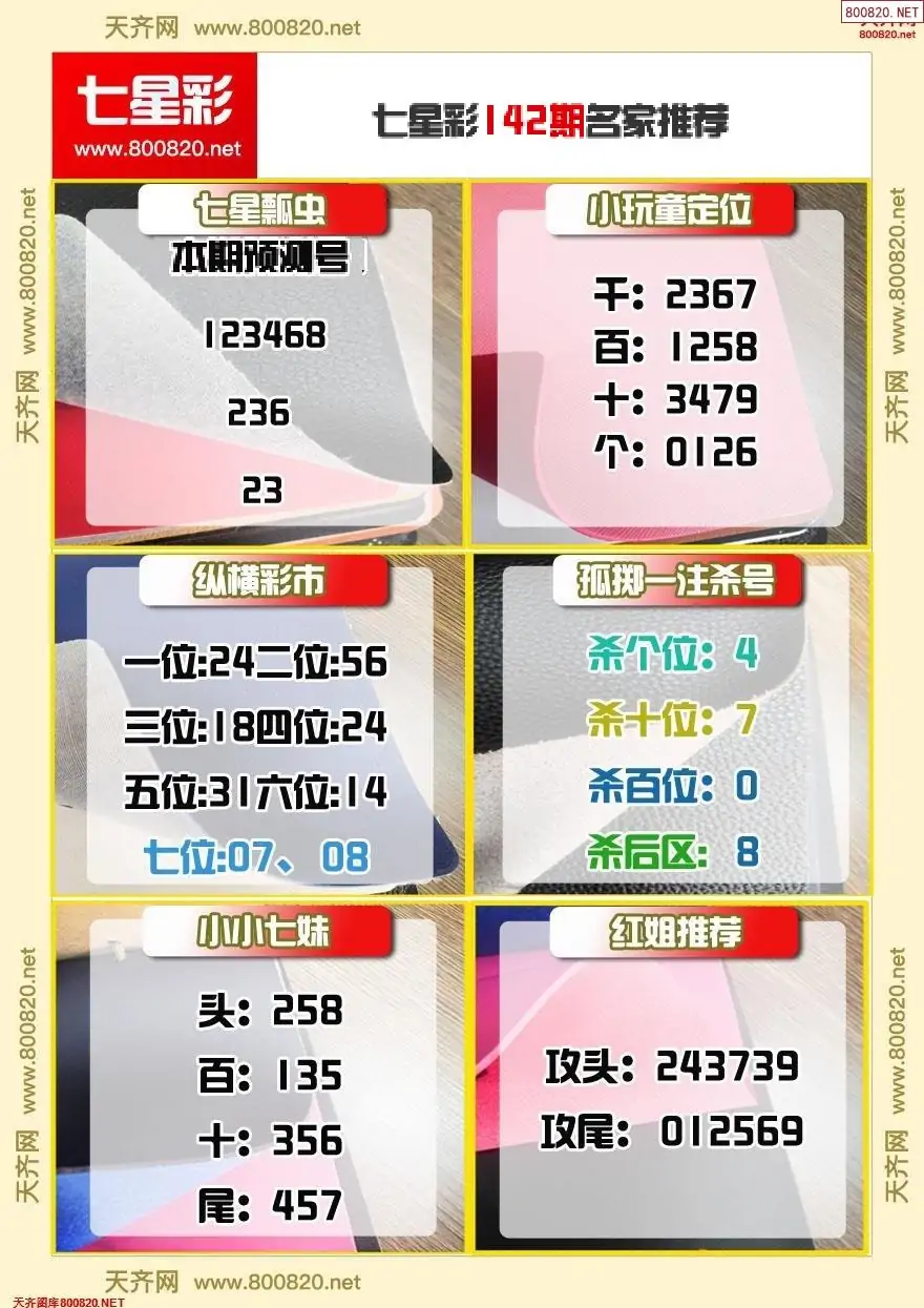 七星彩名家推荐