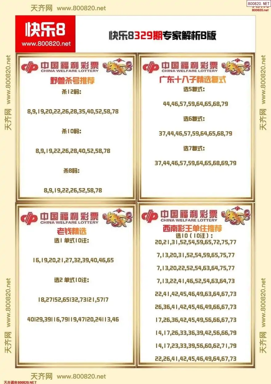 快乐8专家解析B版