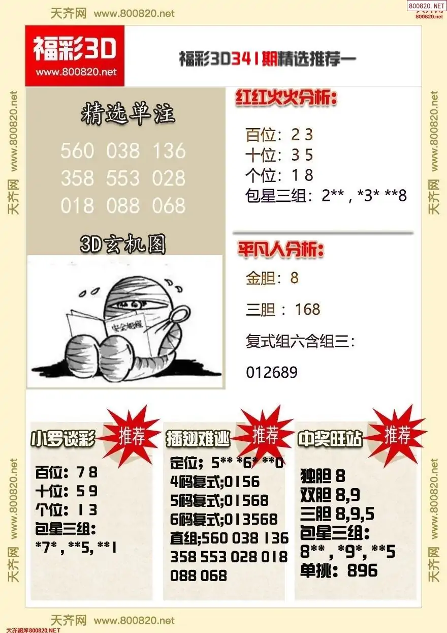 福彩3d精选推荐一