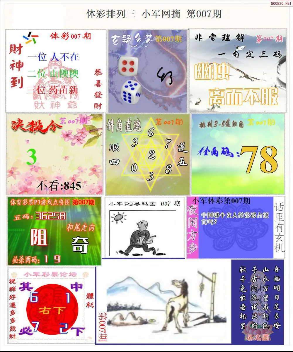 体彩P3小军网摘版