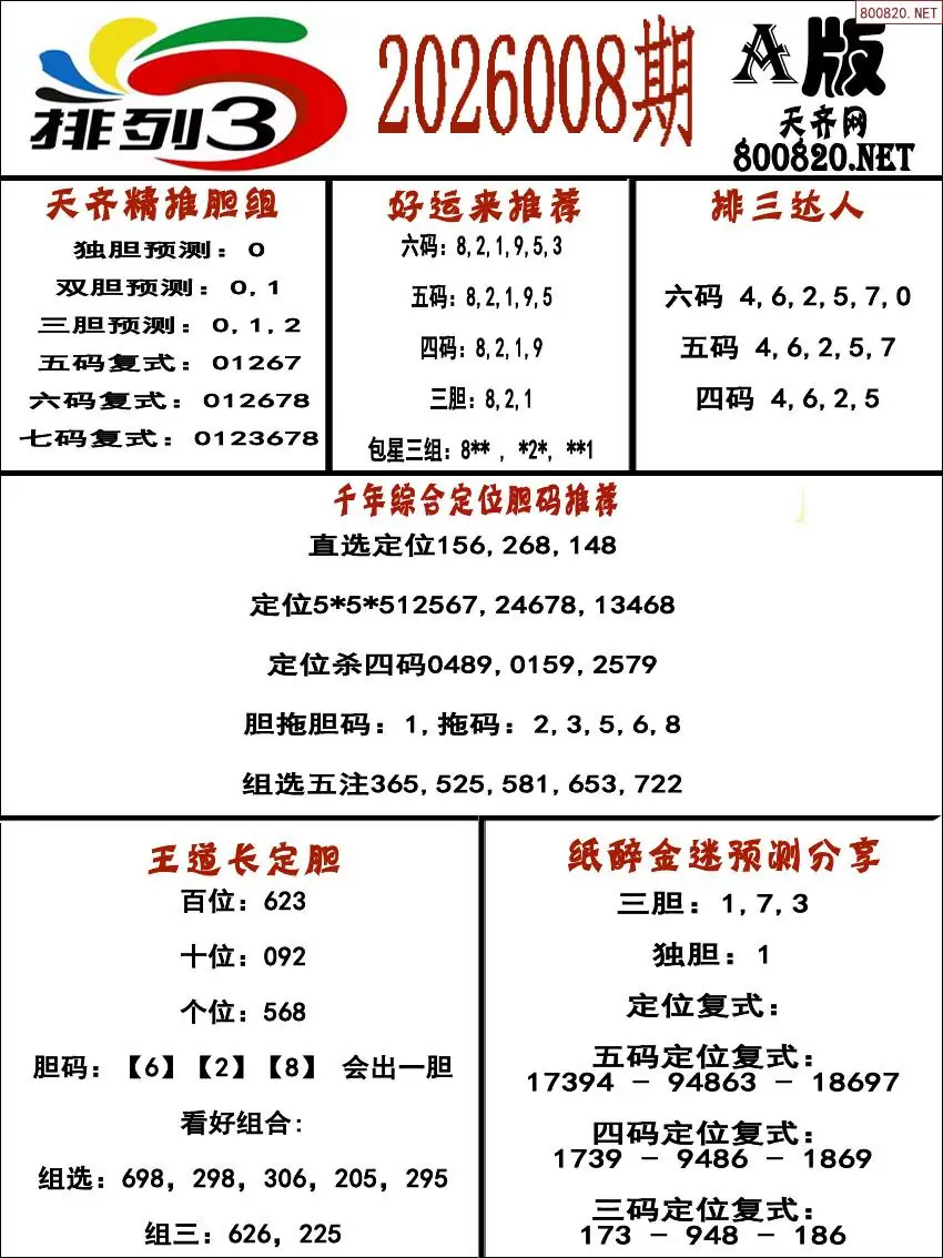 排三专家推荐A版