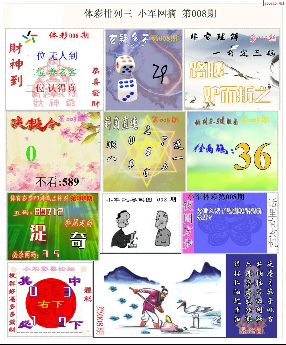 体彩P3小军网摘版