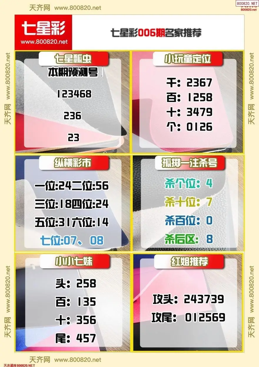 七星彩名家推荐