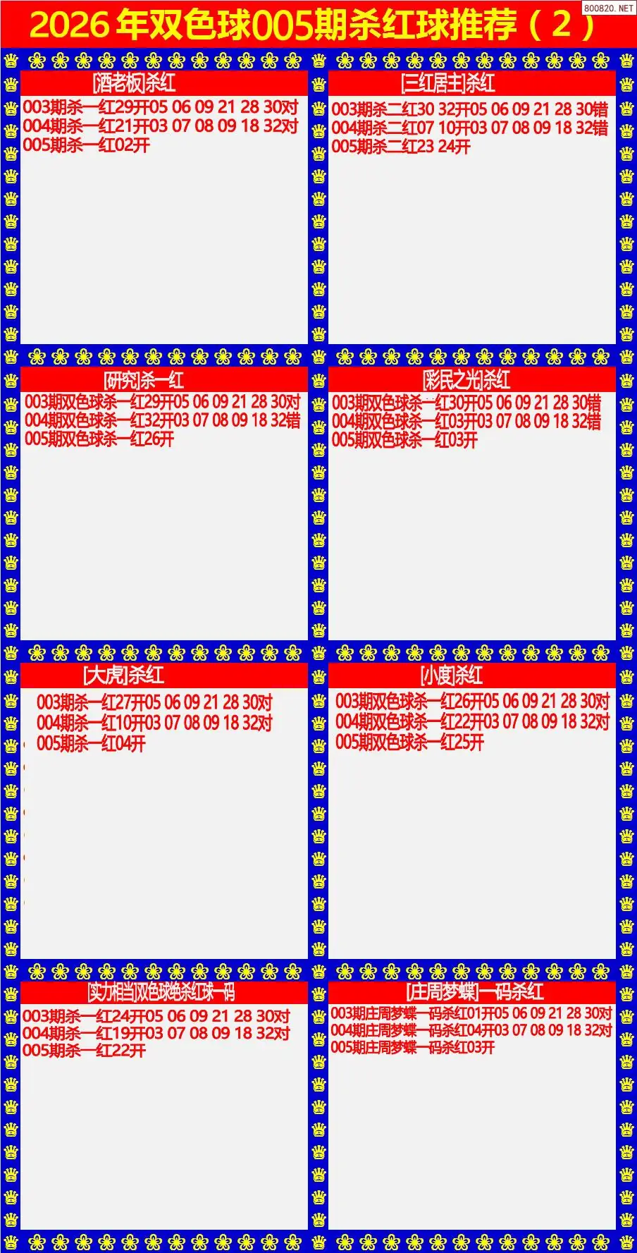 双色球杀红球2版