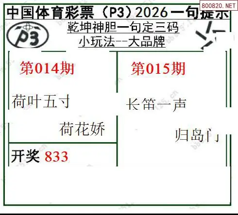 乾坤一句定三码