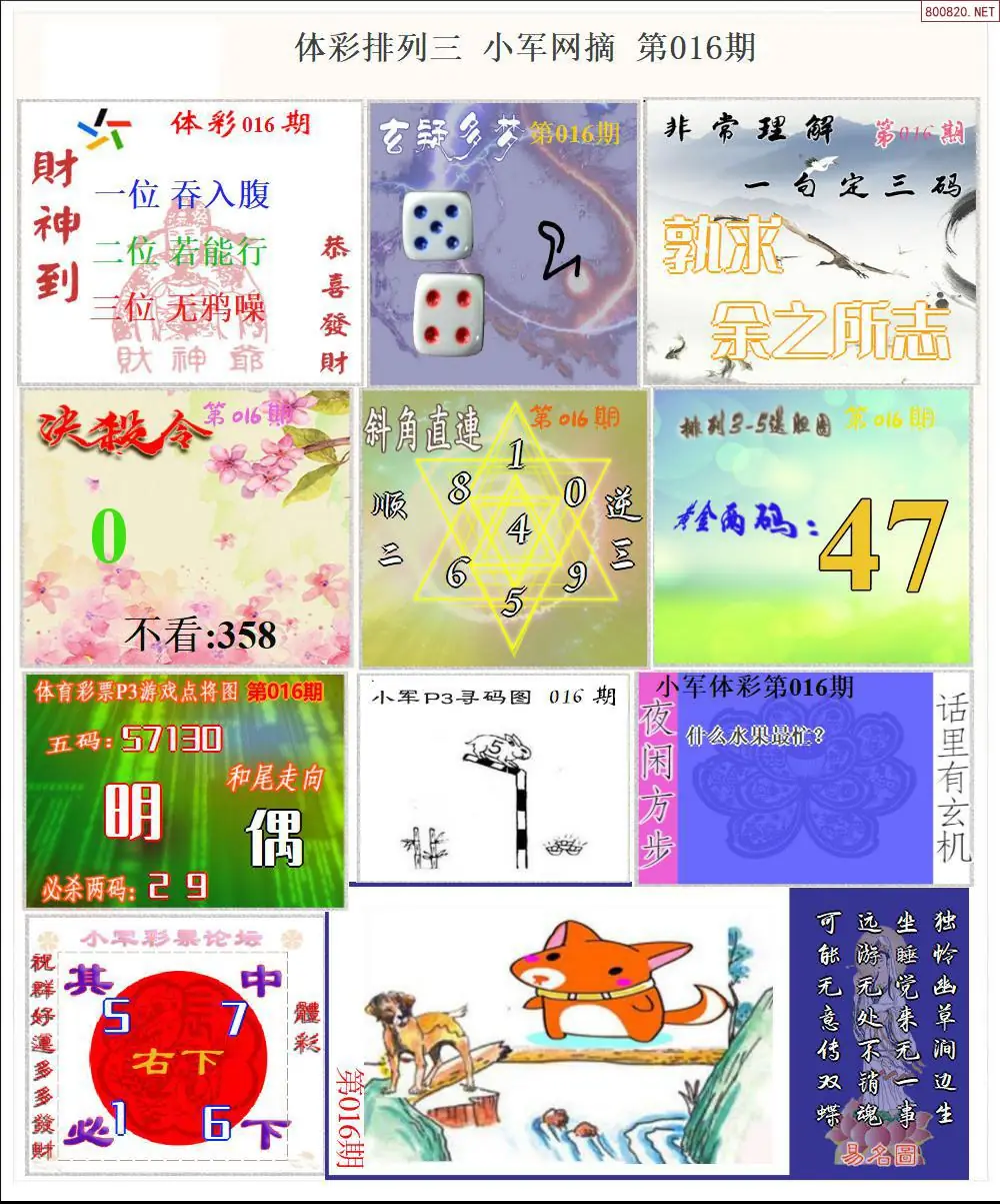 体彩P3小军网摘版