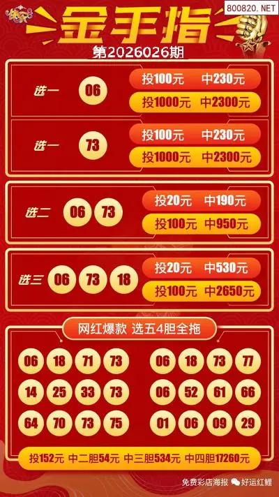 金手指选五四胆