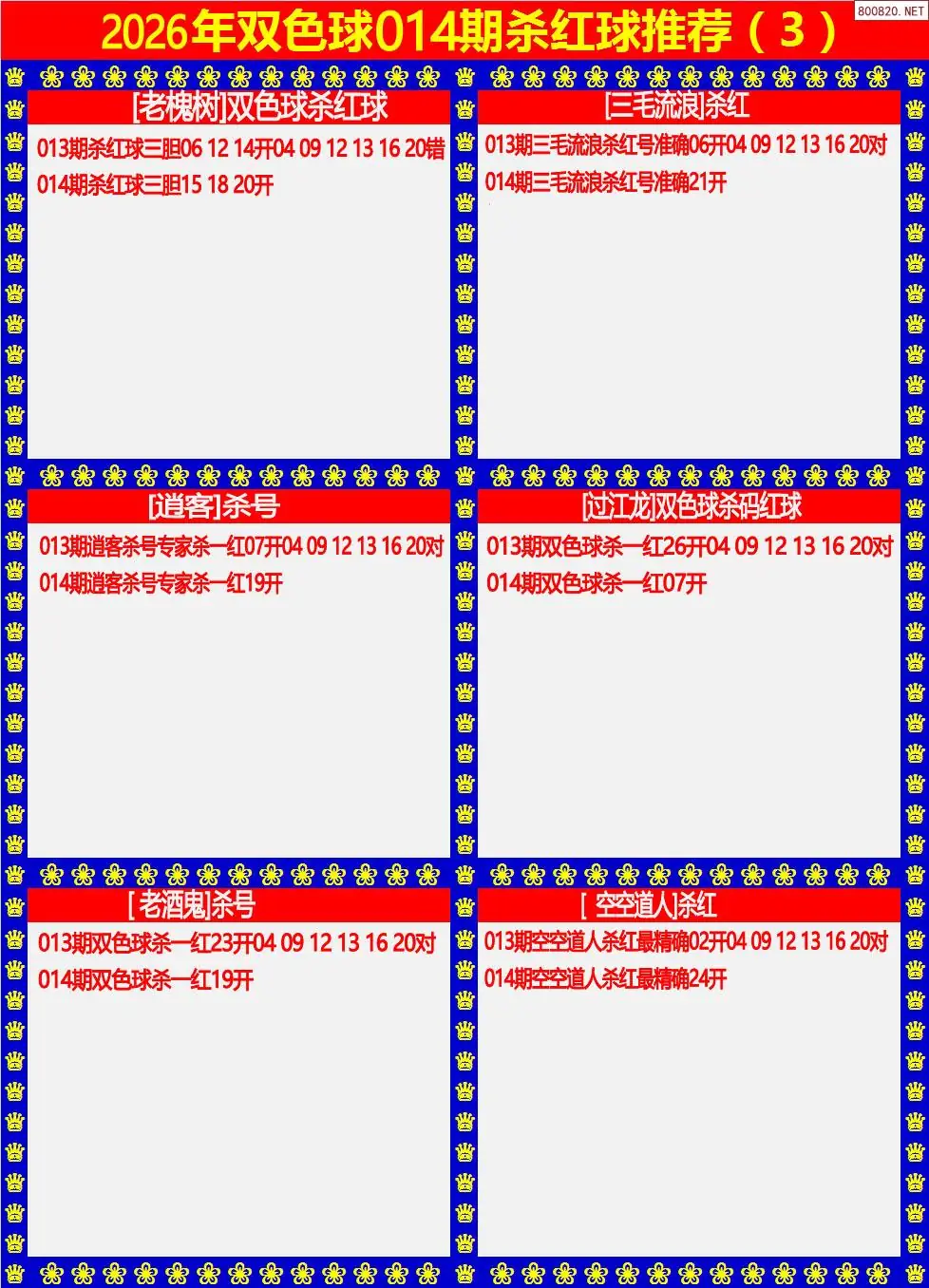 双色球杀红球3版