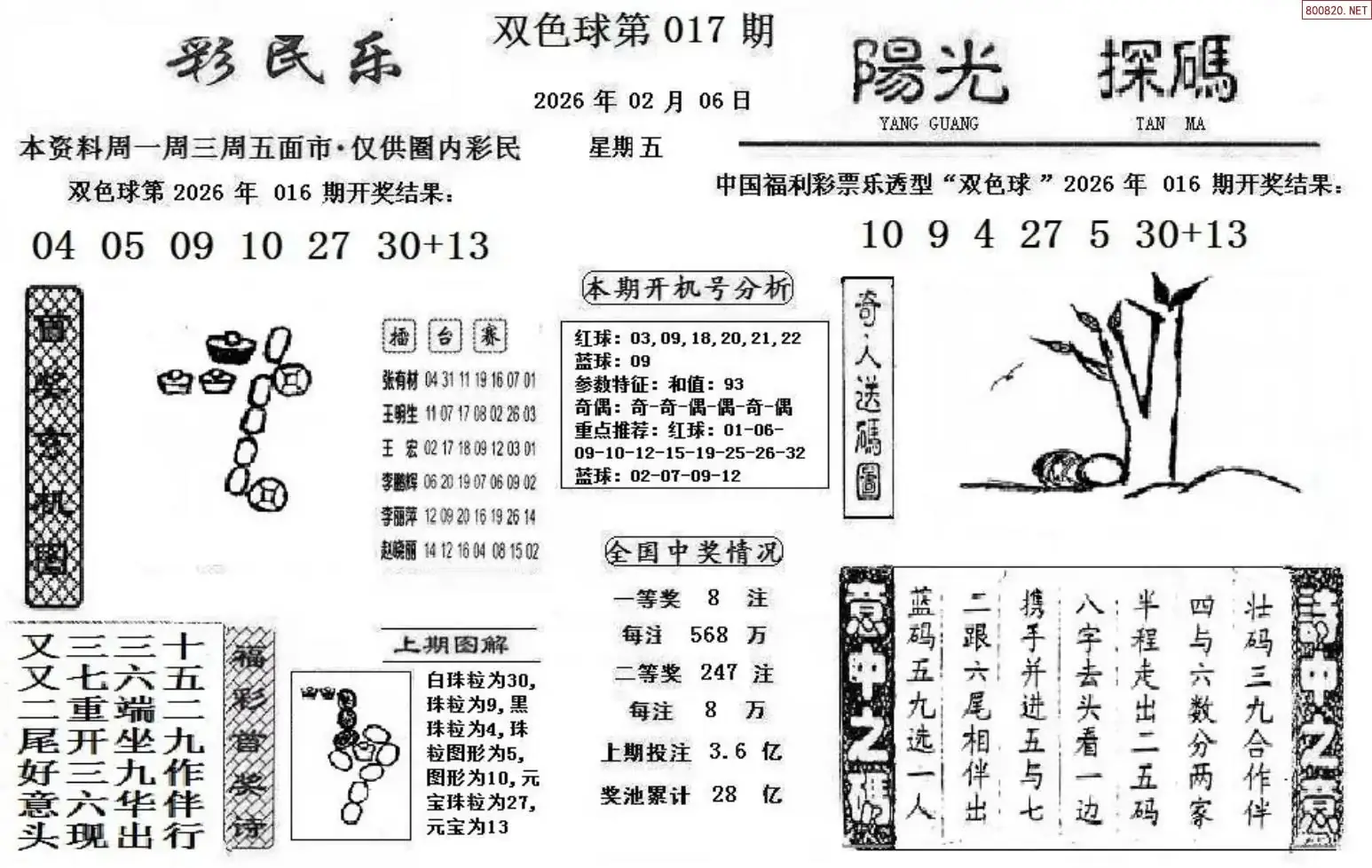 彩民乐+阳光探码图文版