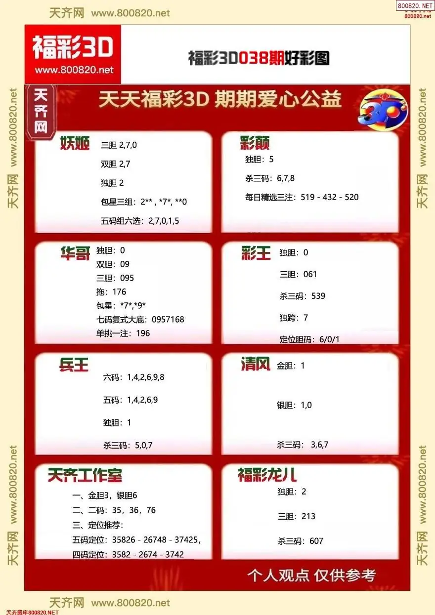 福彩3D好彩图