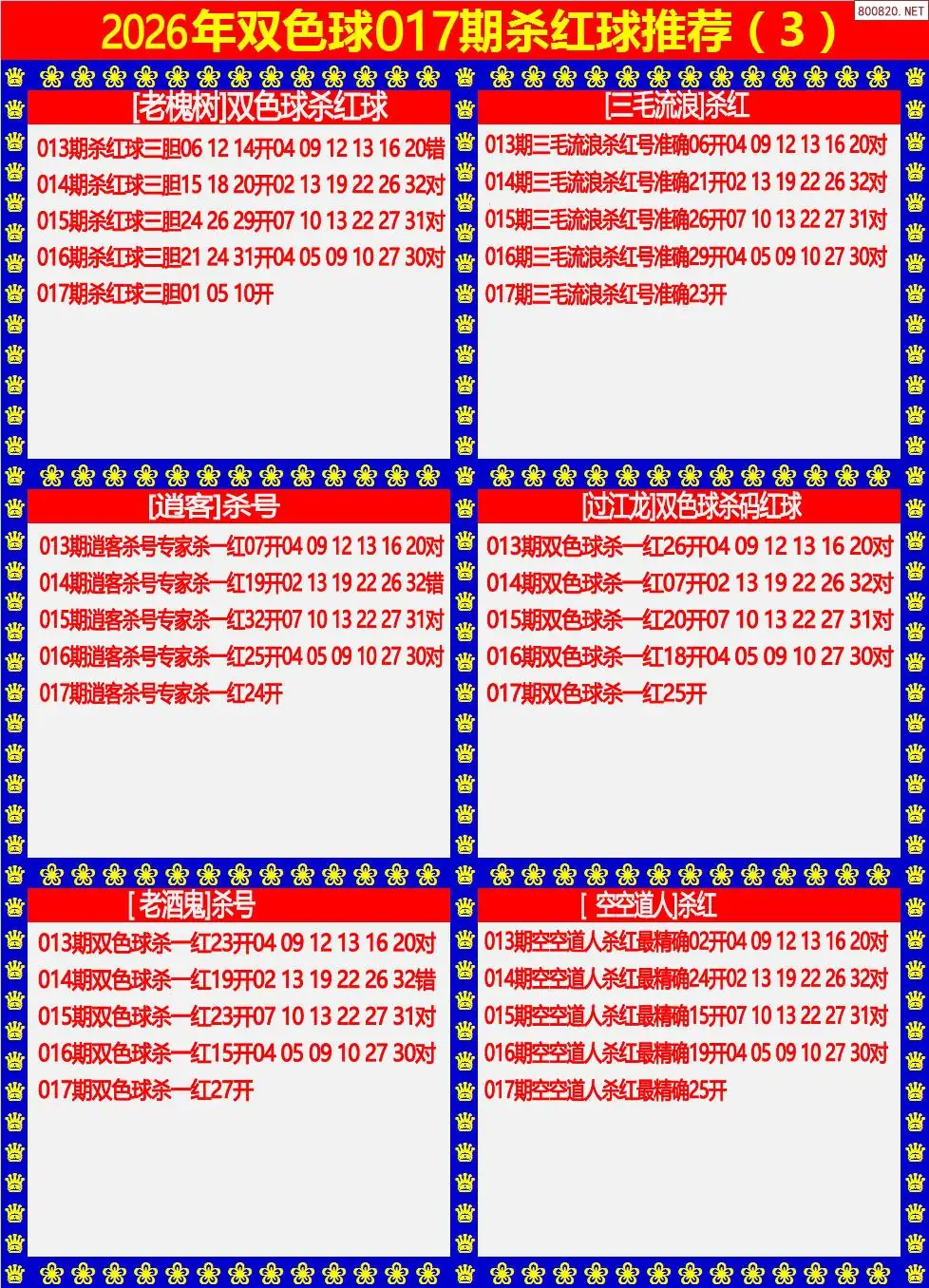 双色球杀红球3版
