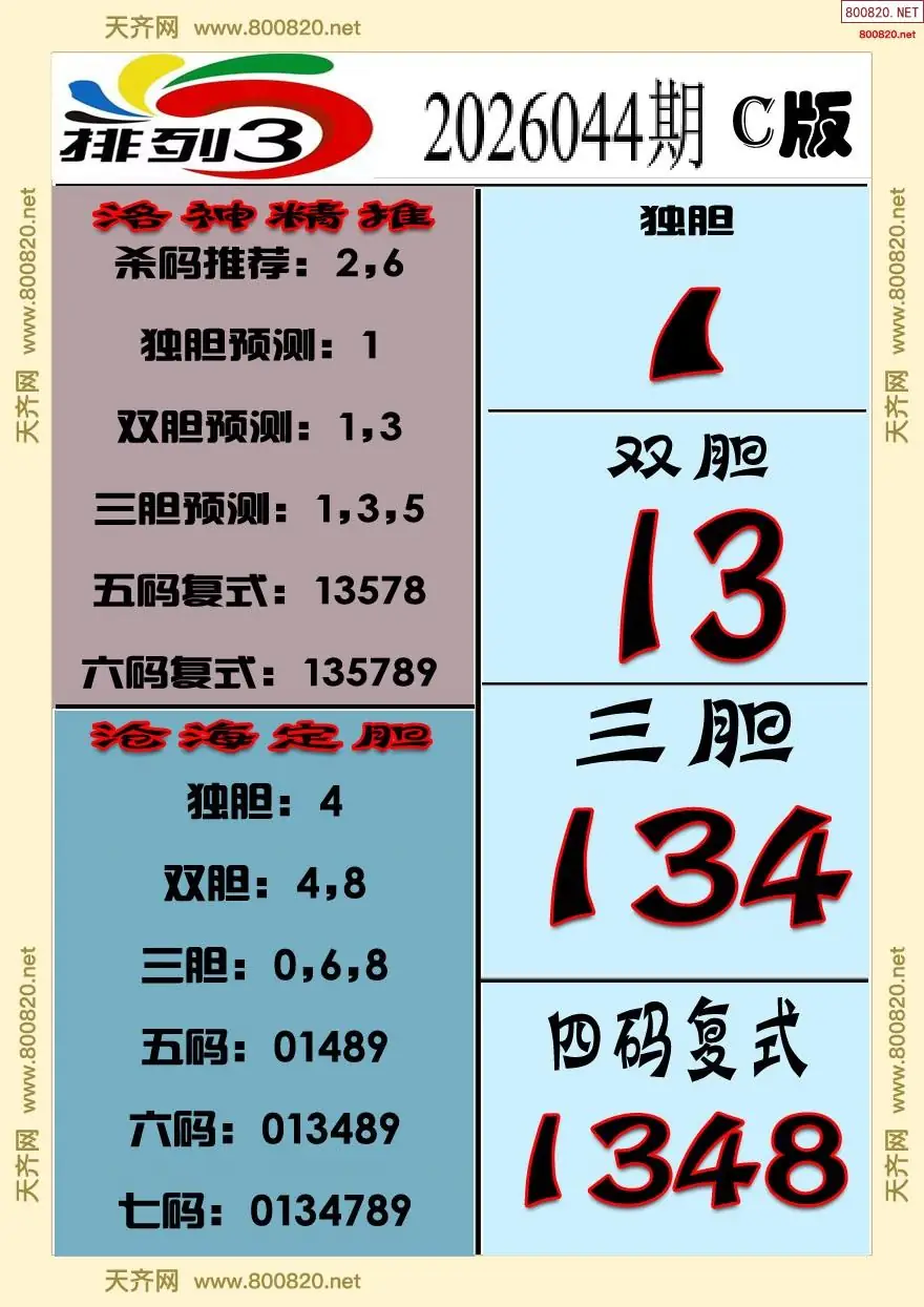 排三专家推荐C