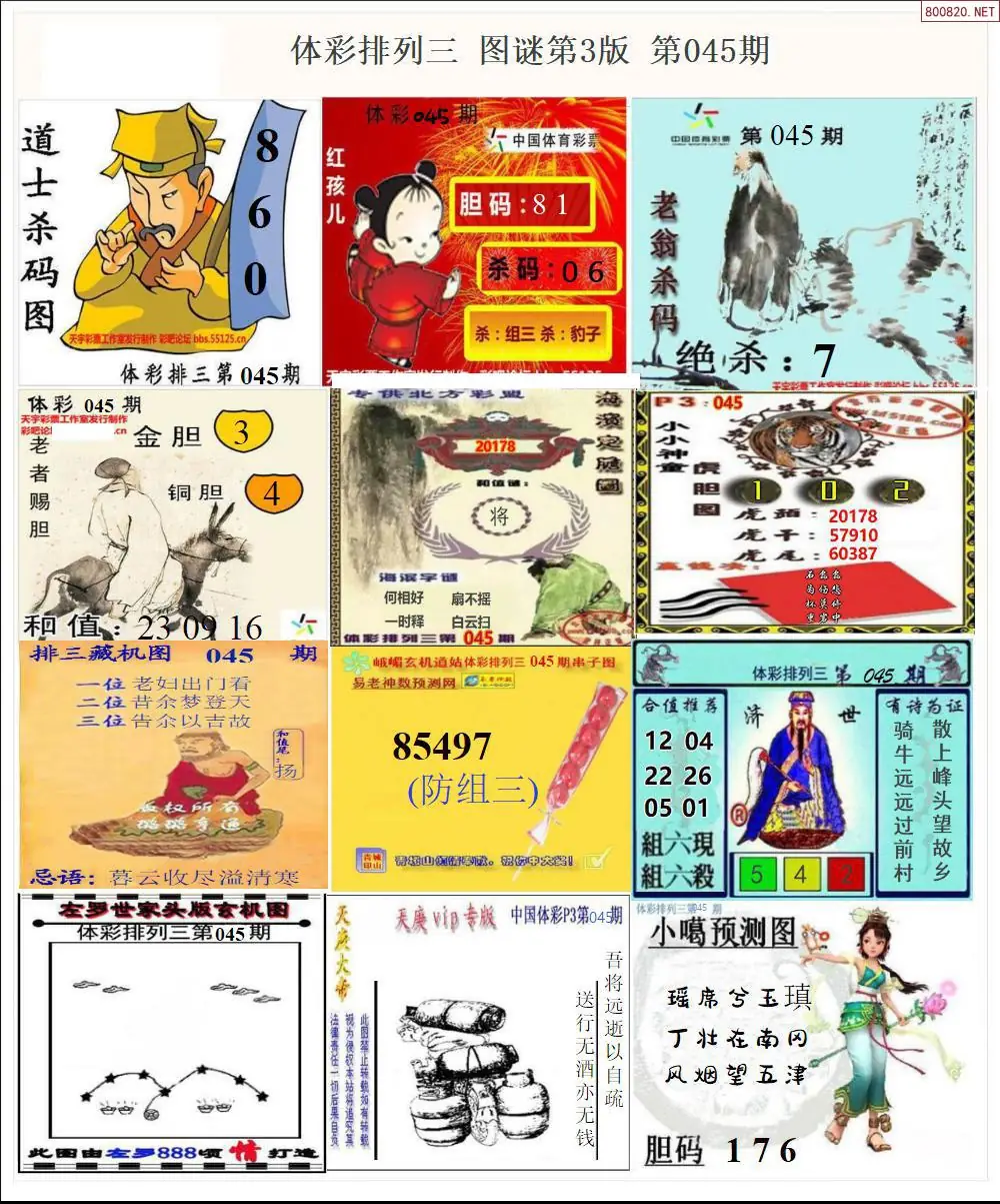 体彩p3图谜三版
