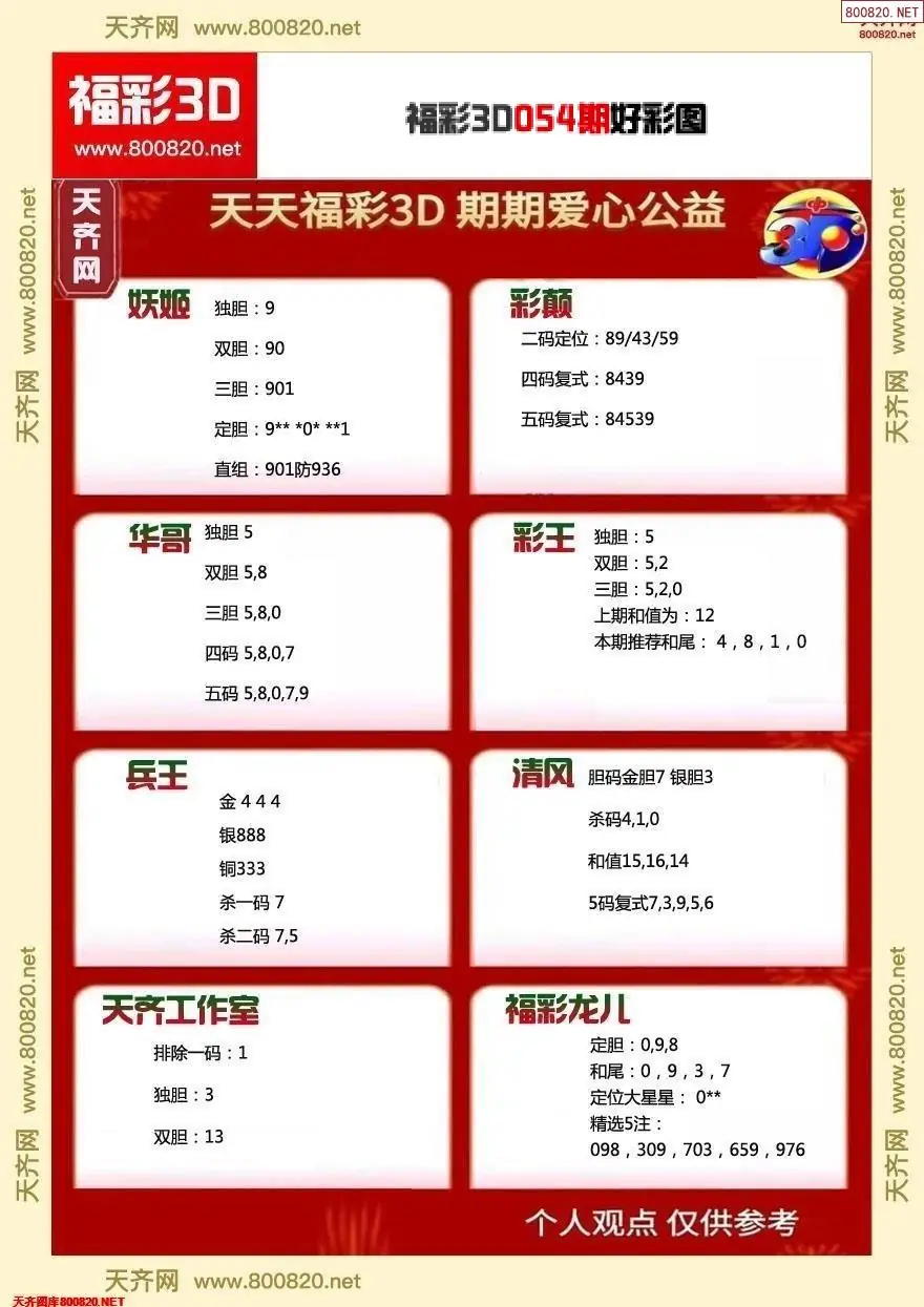 福彩3D好彩图