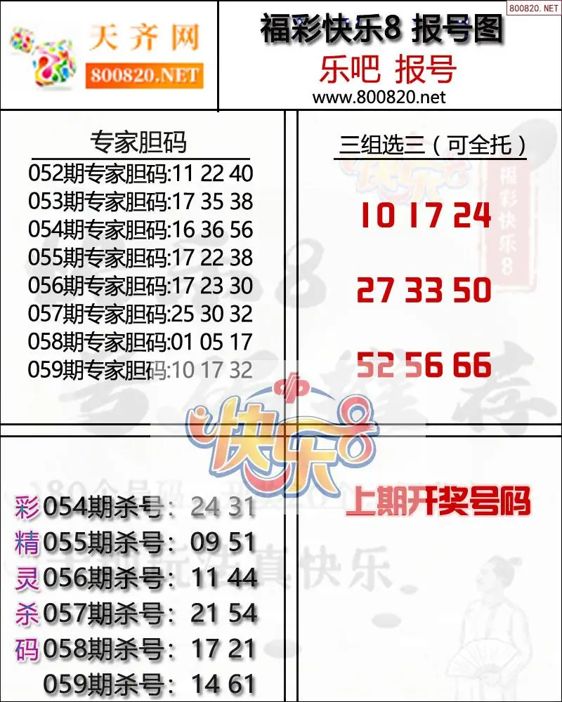 快乐8报号图