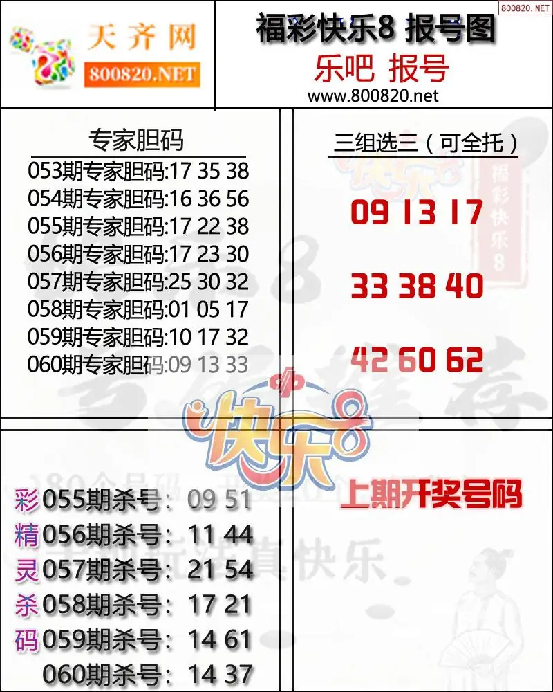 快乐8报号图