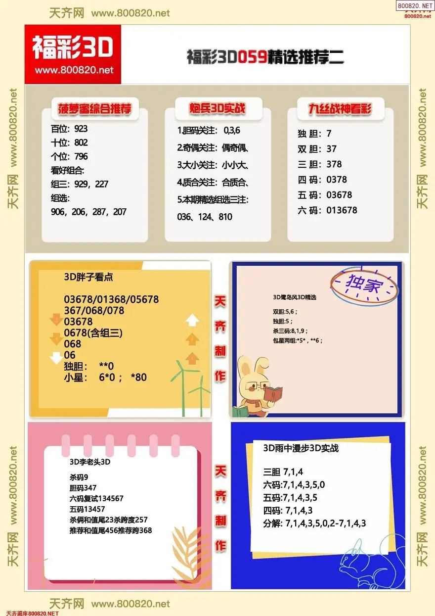 福彩3d精选推荐二