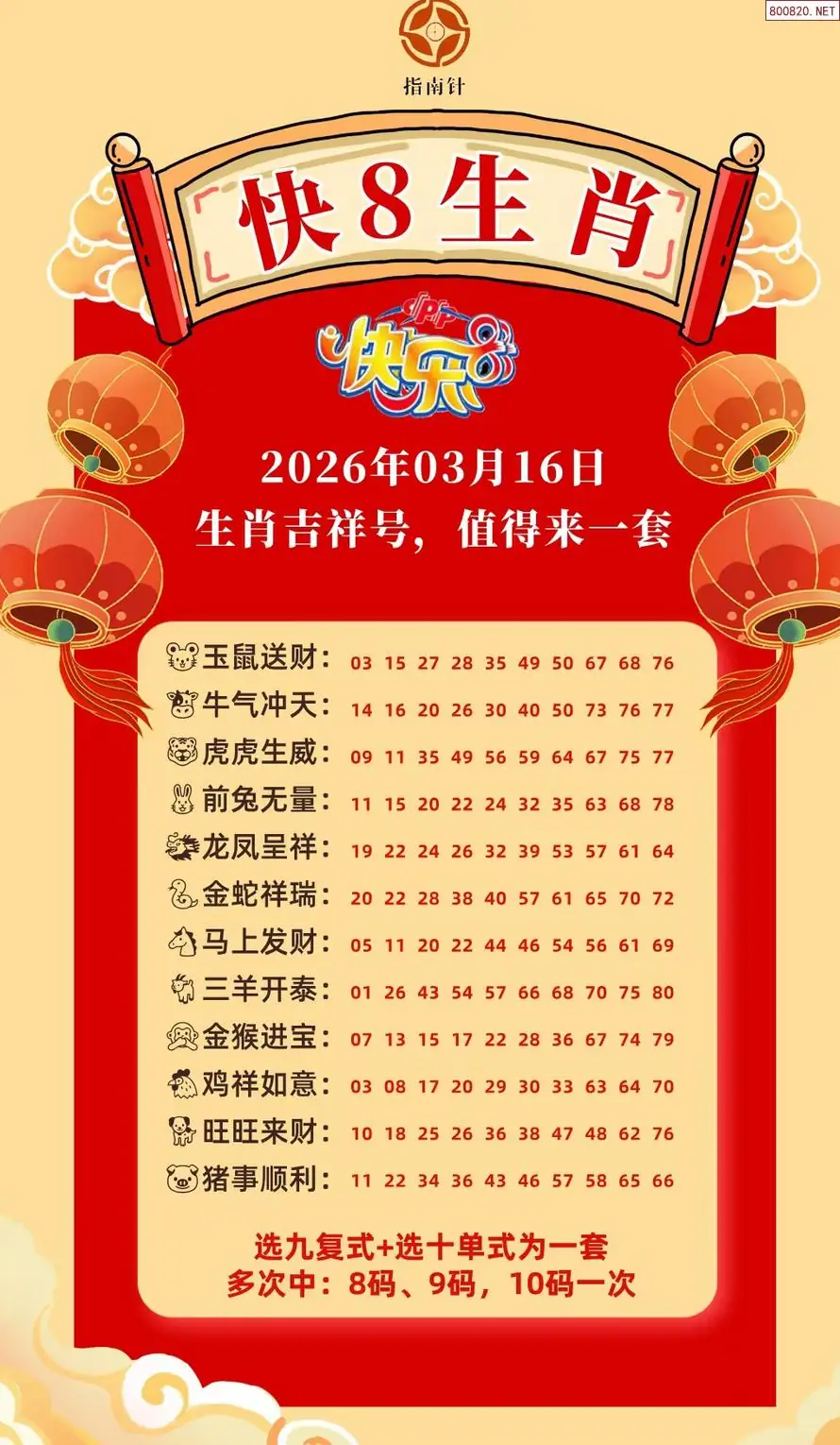 快乐8生肖幸运码