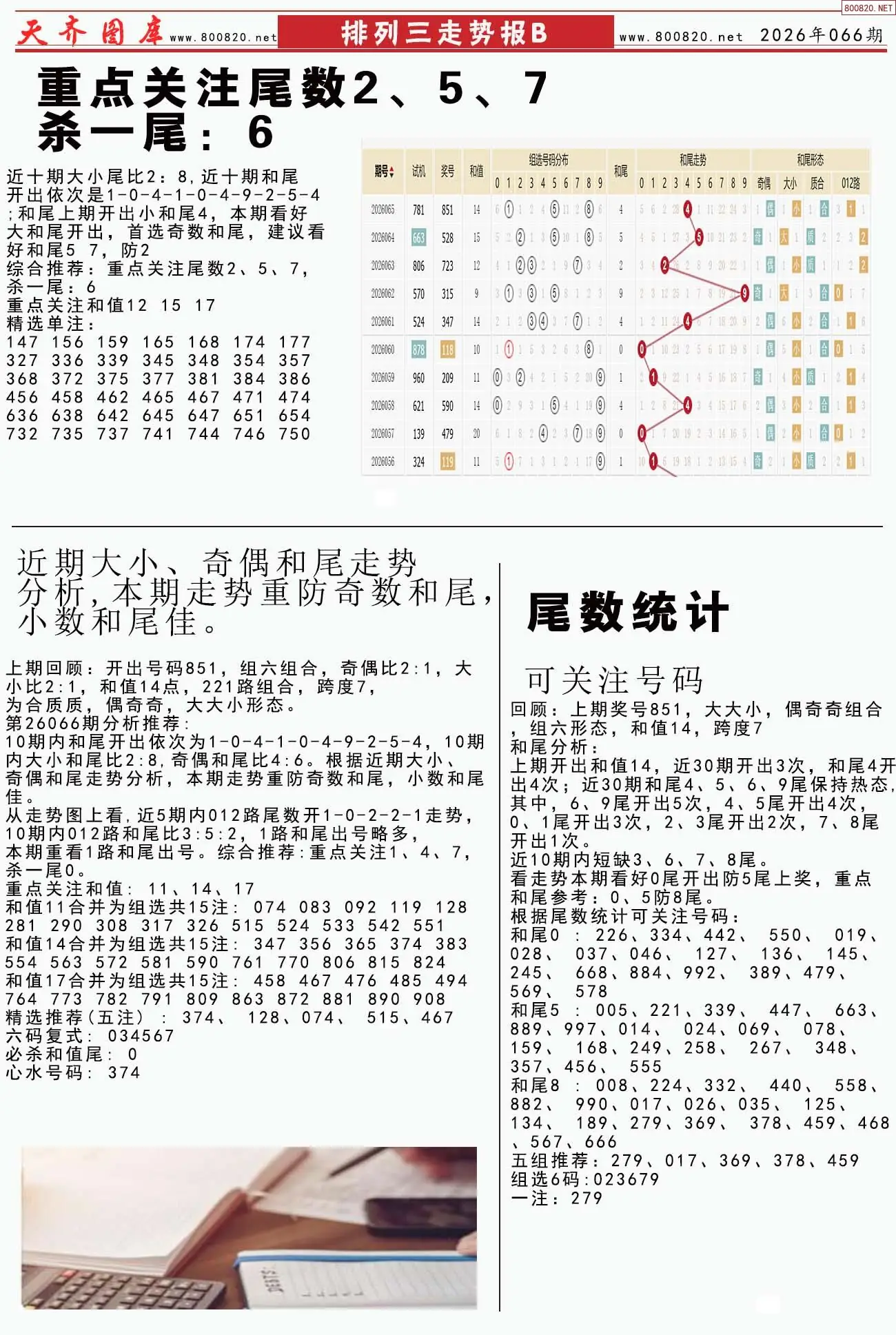 体彩排列三走势报B