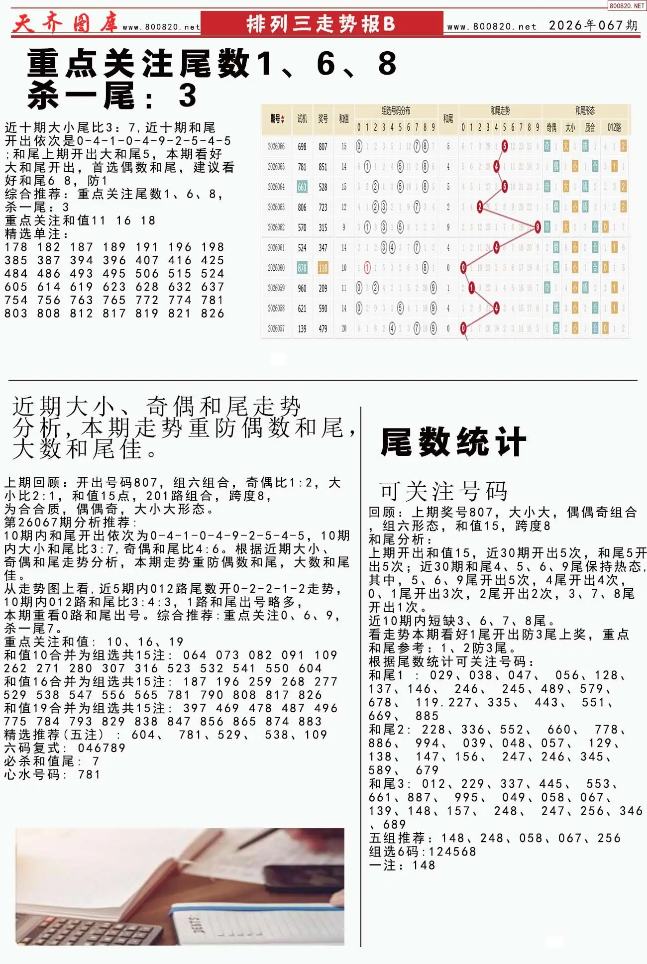 体彩排列三走势报B