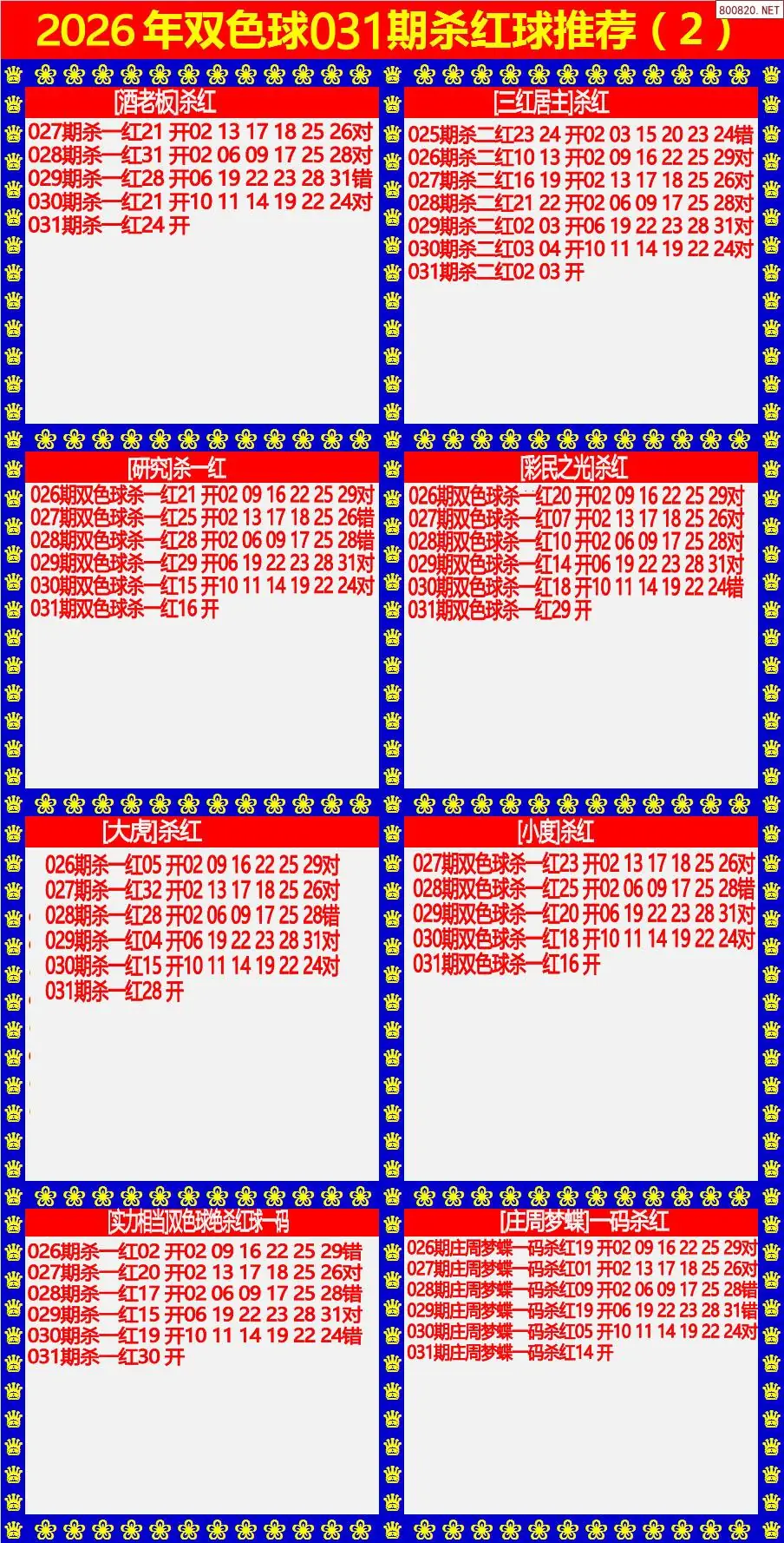 双色球杀红球2版