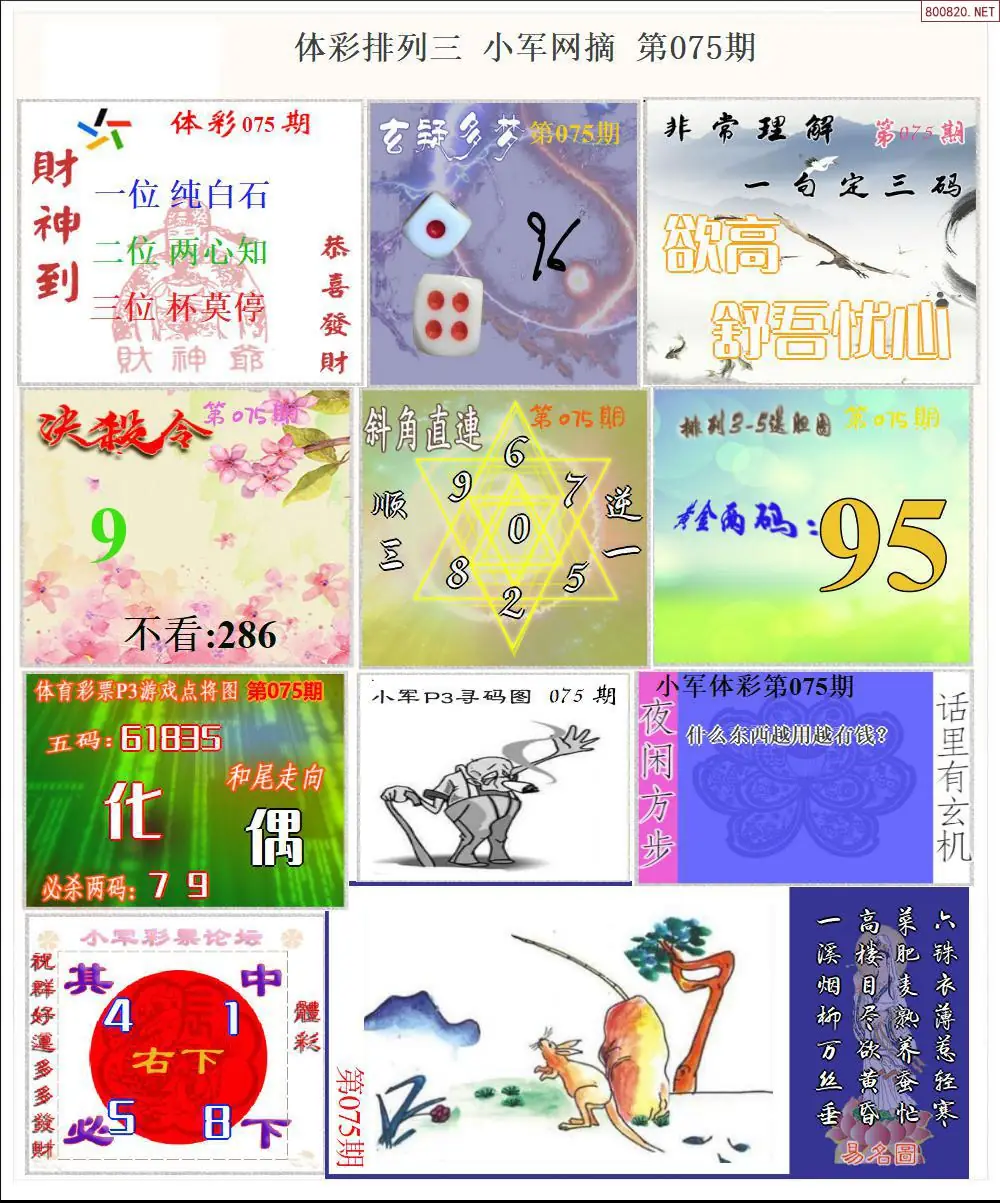 体彩P3小军网摘版