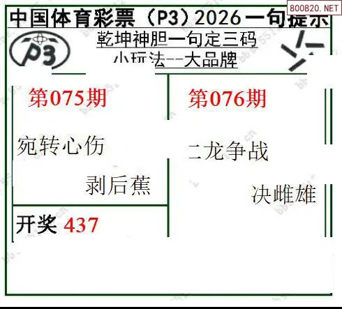 乾坤一句定三码