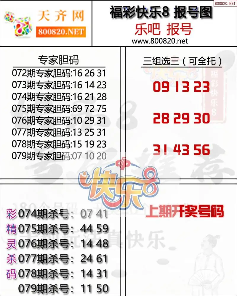 快乐8报号图