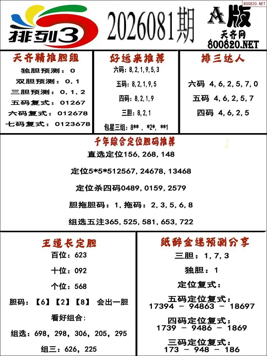 排三专家推荐A版