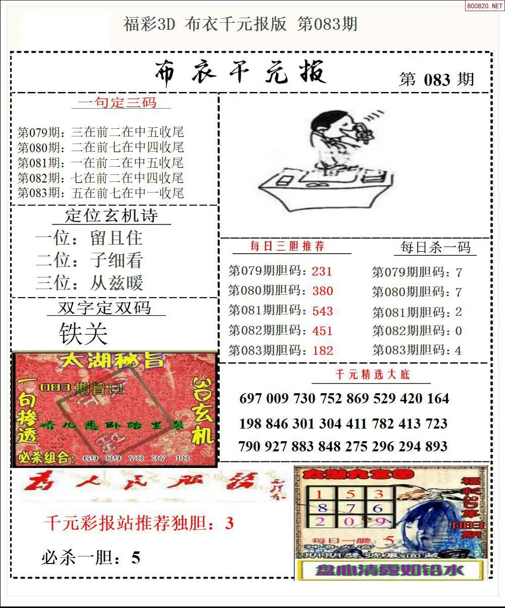 布衣千元报