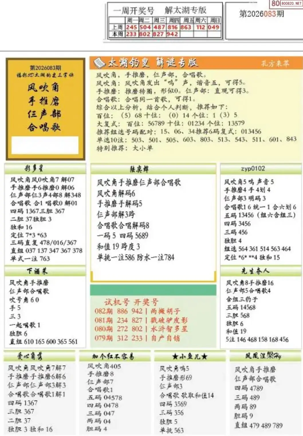 乐彩解太湖