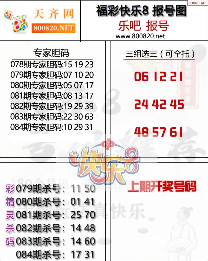 快乐8报号图