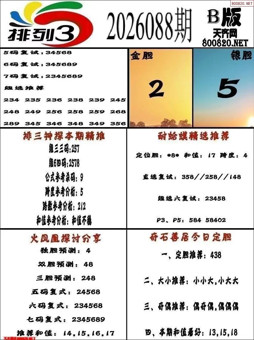 排三专家推荐B版