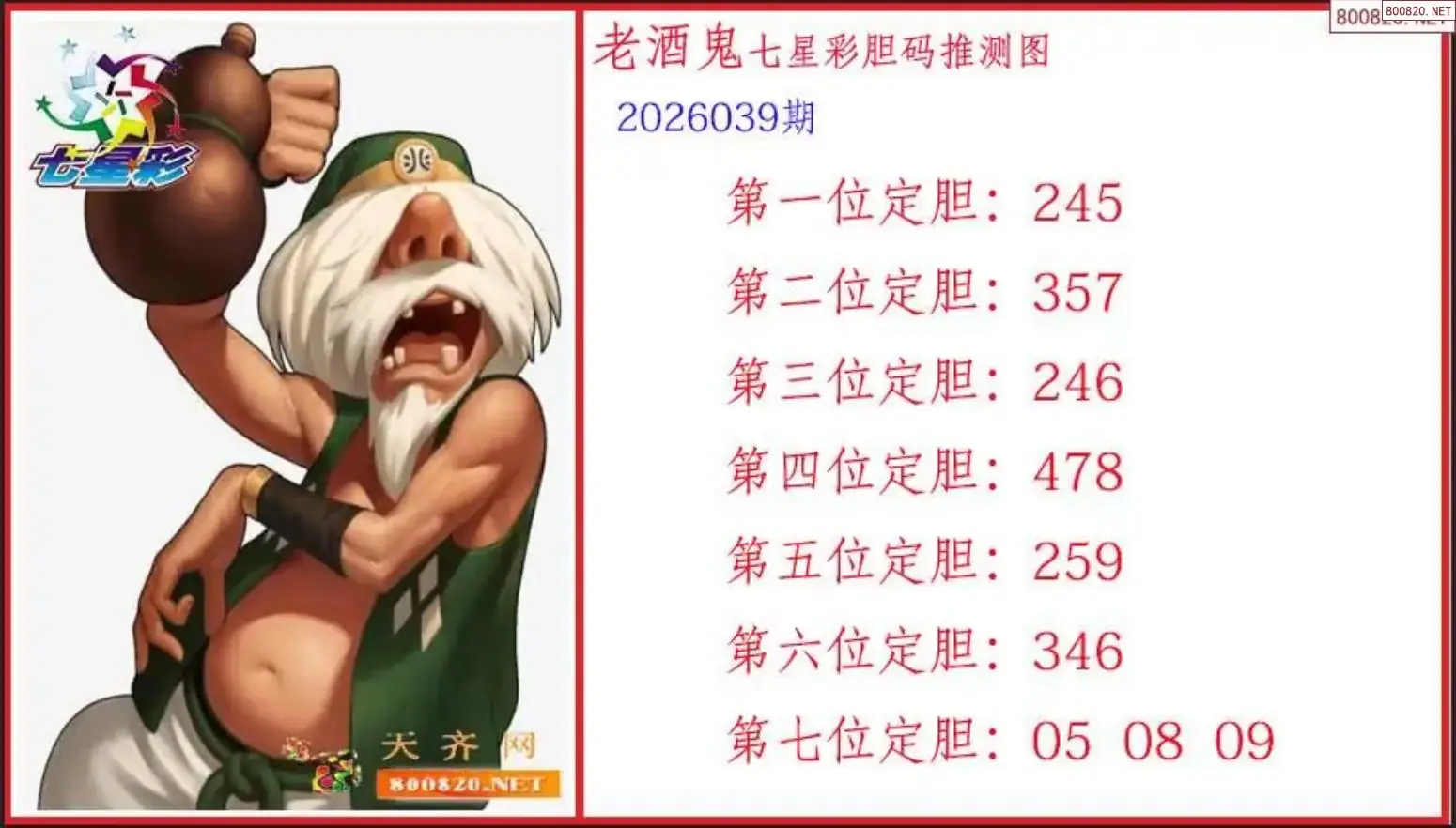 酒鬼胆码图