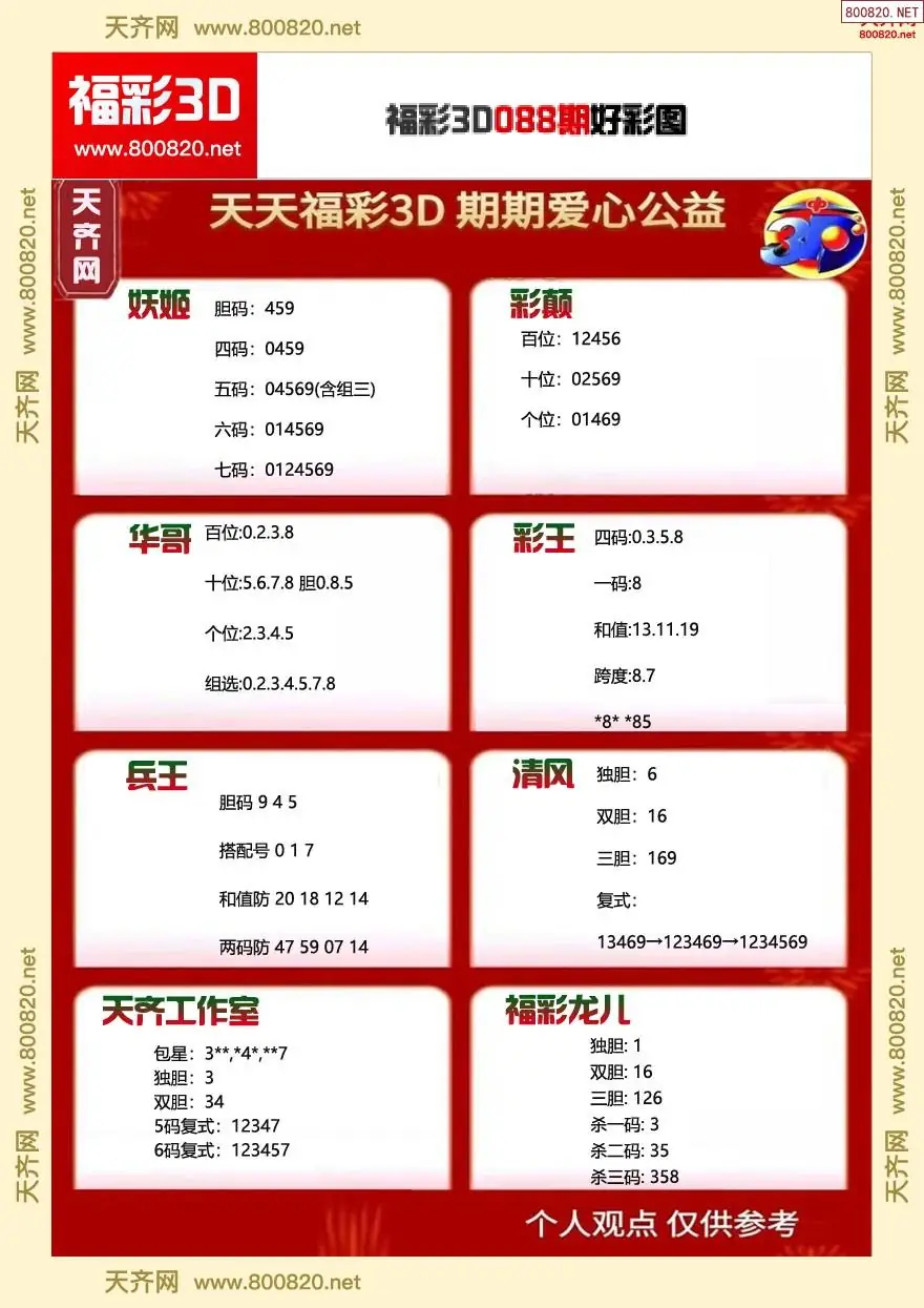 福彩3D好彩图