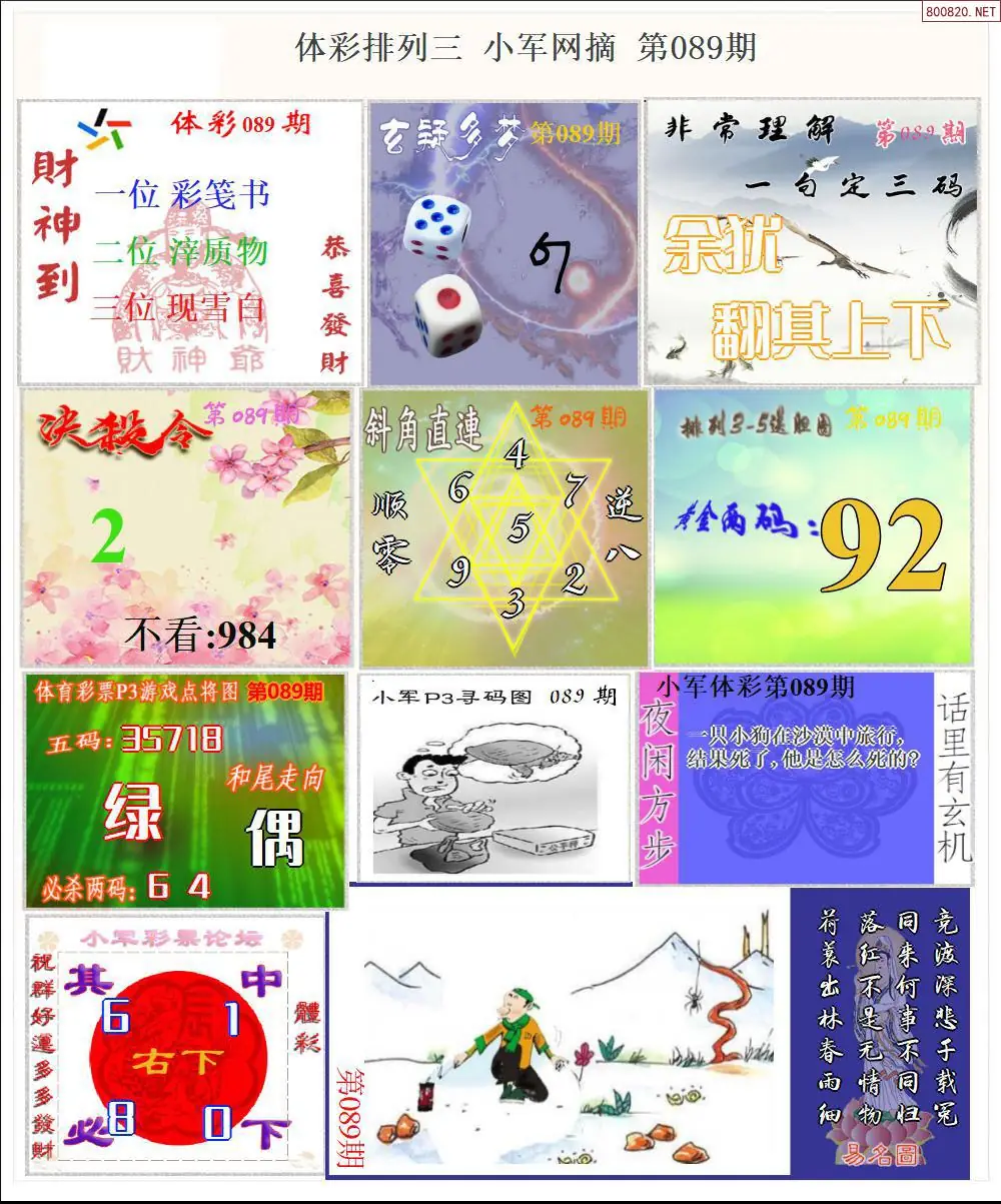 体彩P3小军网摘版