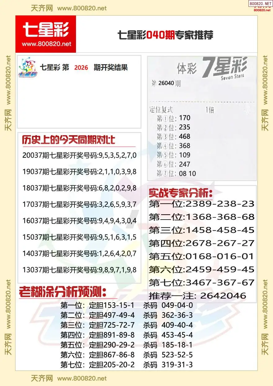 七星彩专家推荐