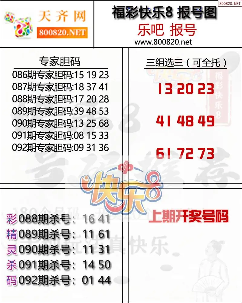 快乐8报号图
