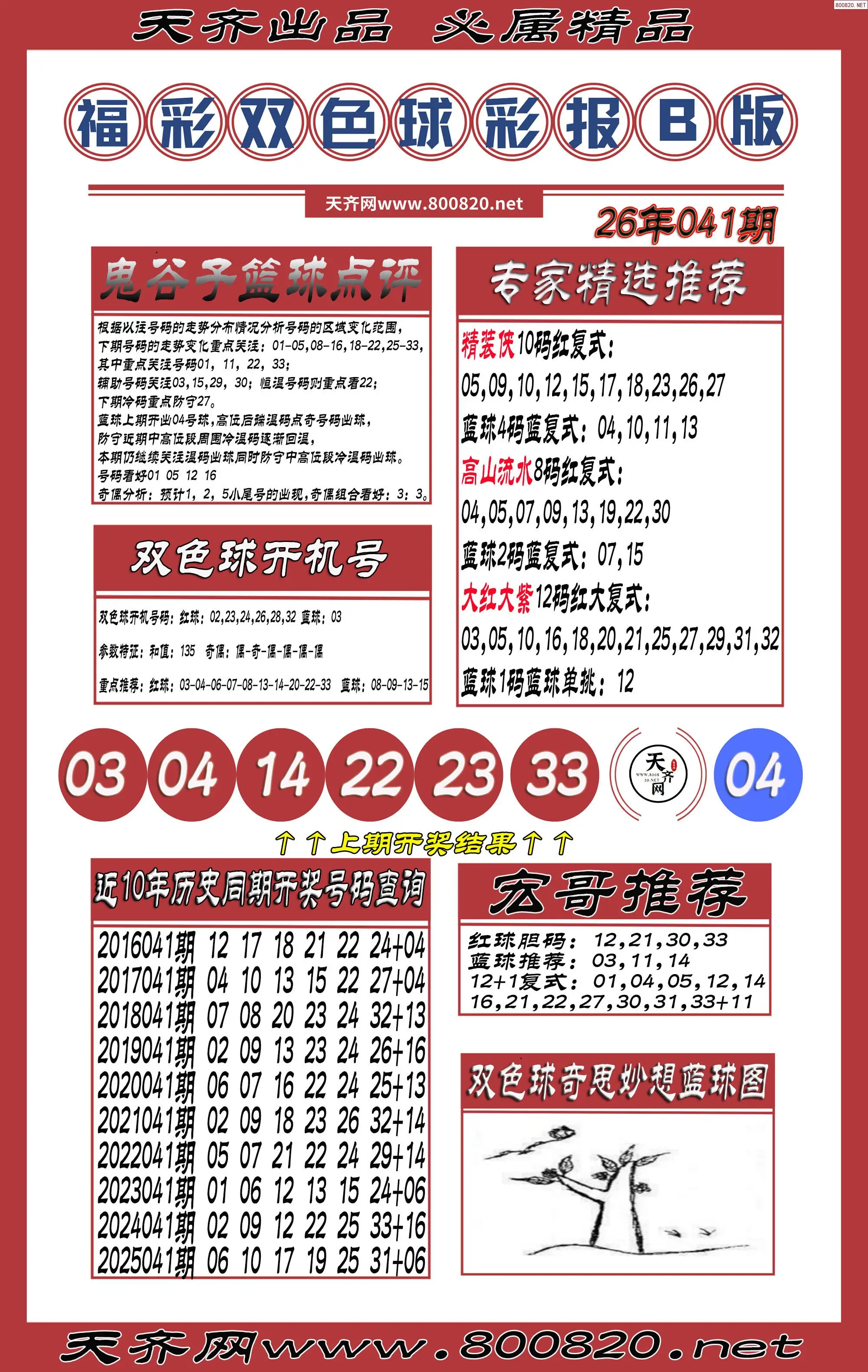 双色球彩报B版