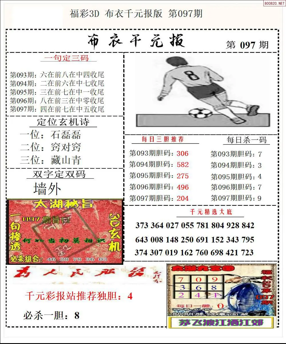 布衣千元报