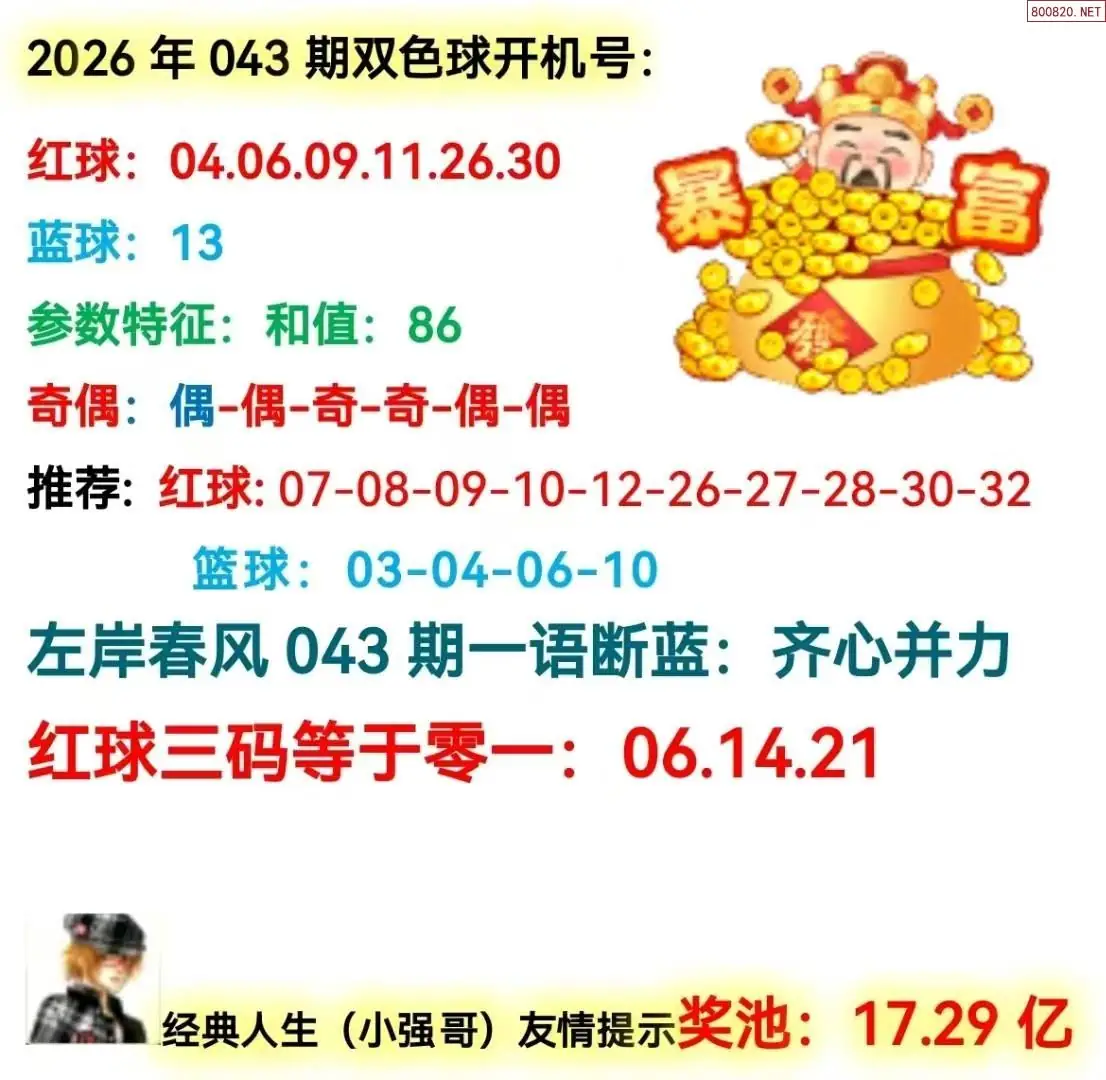 双色球开机号分析