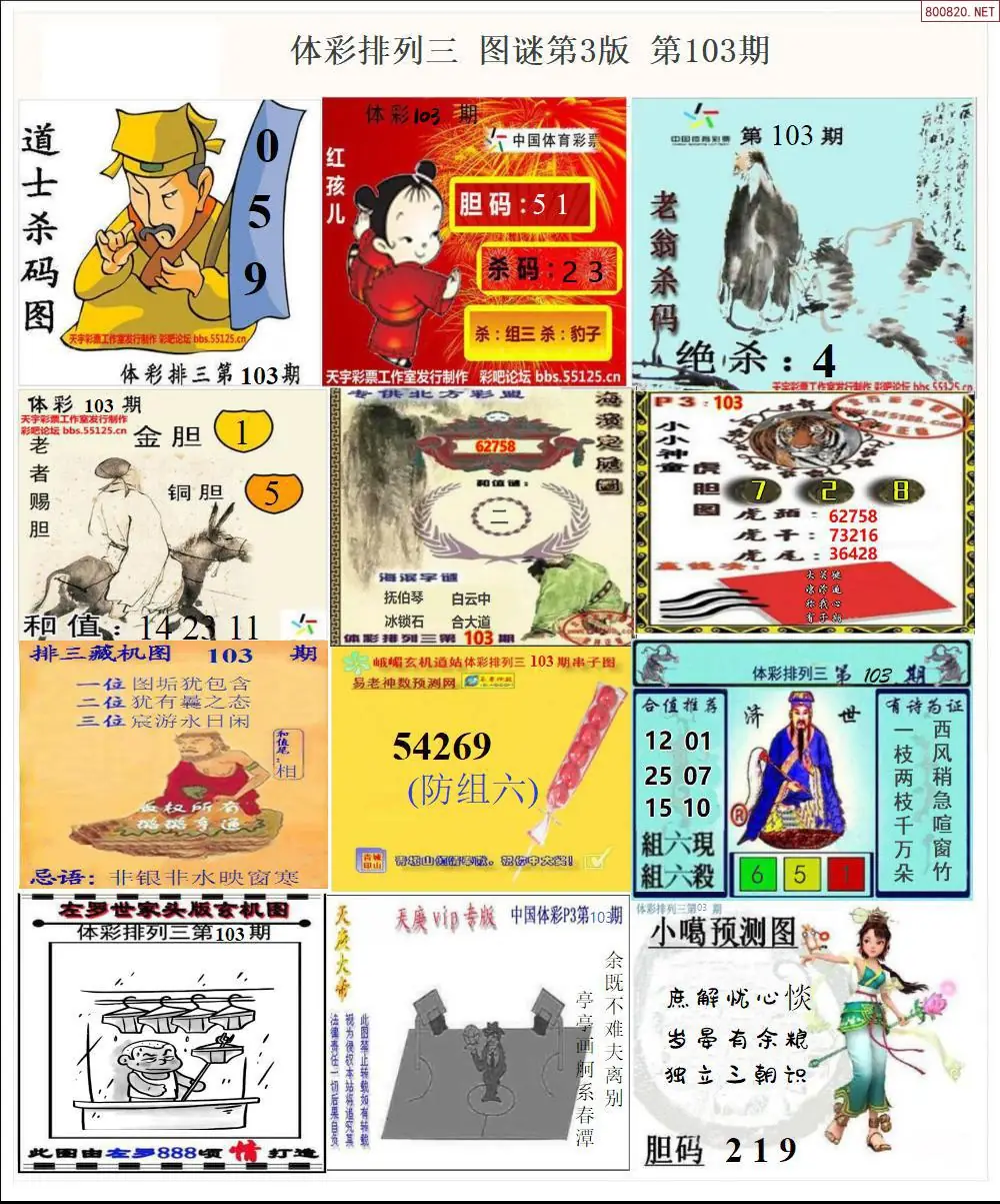 体彩p3图谜三版