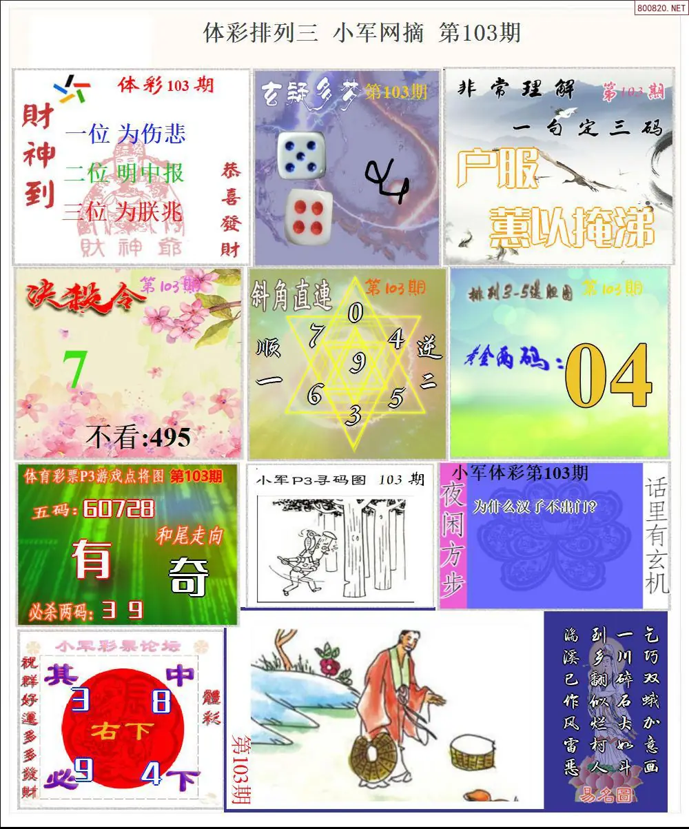 体彩P3小军网摘版