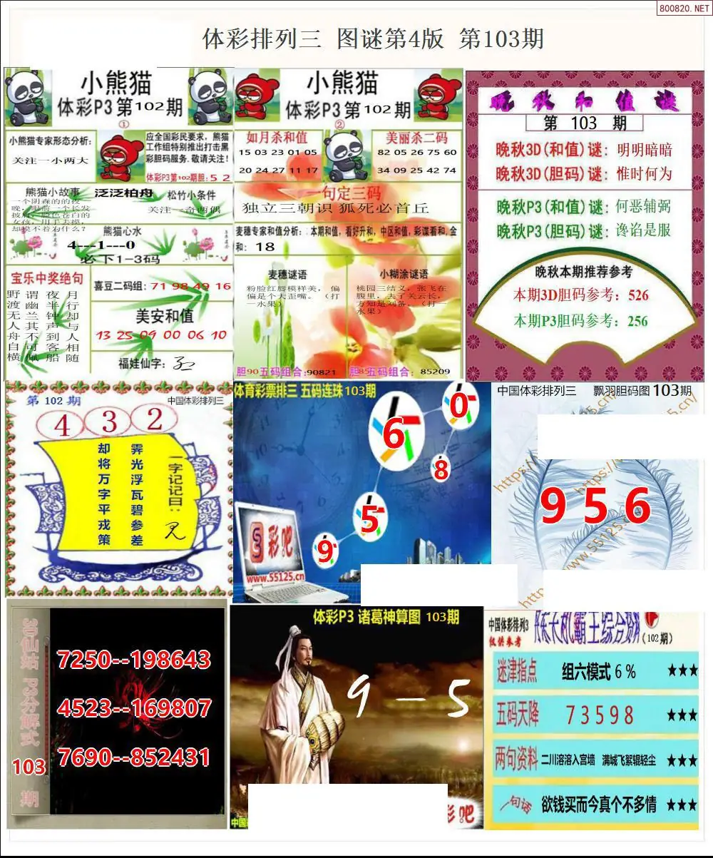 体彩p3图谜四版