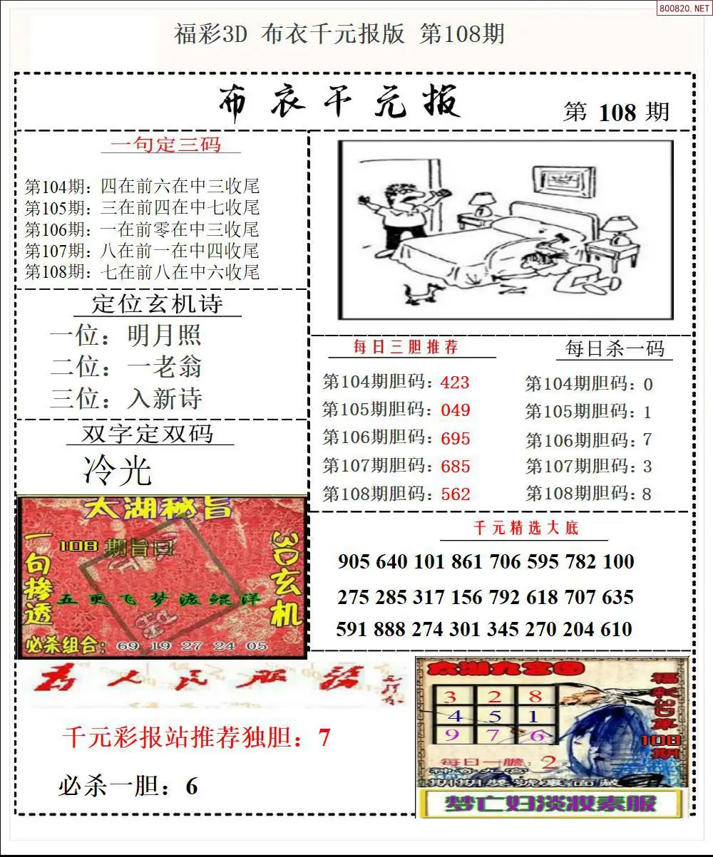 布衣千元报
