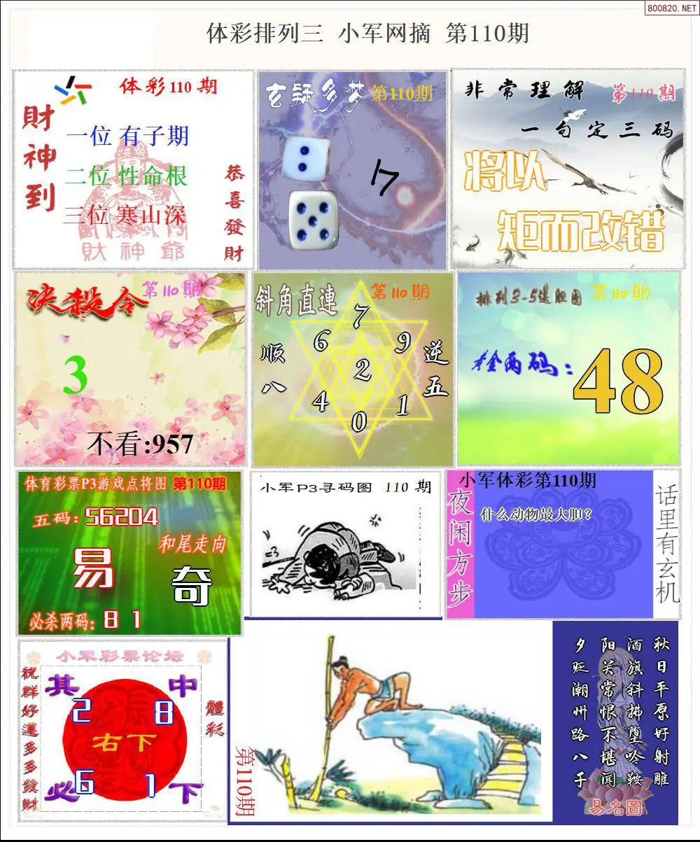 体彩P3小军网摘版