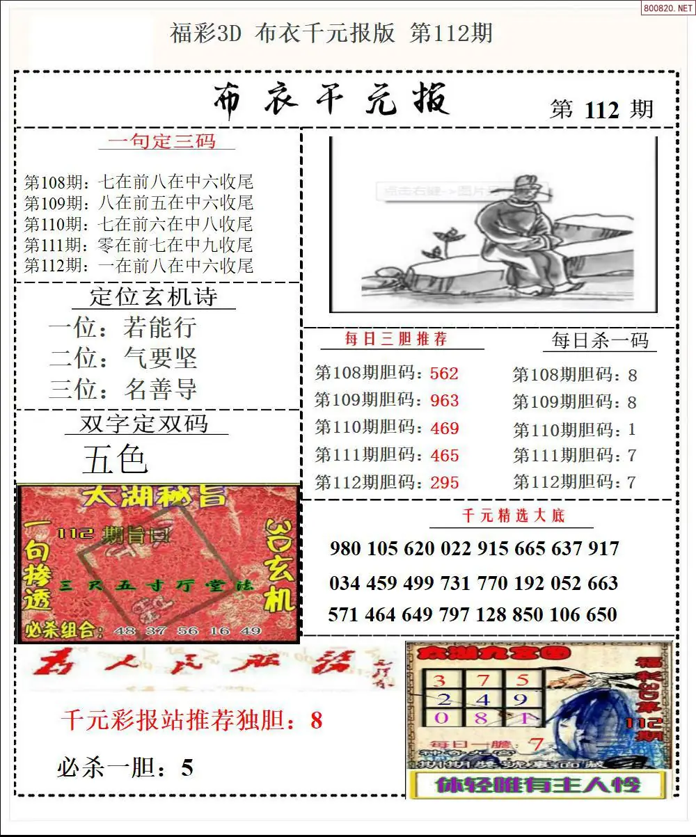 布衣千元报